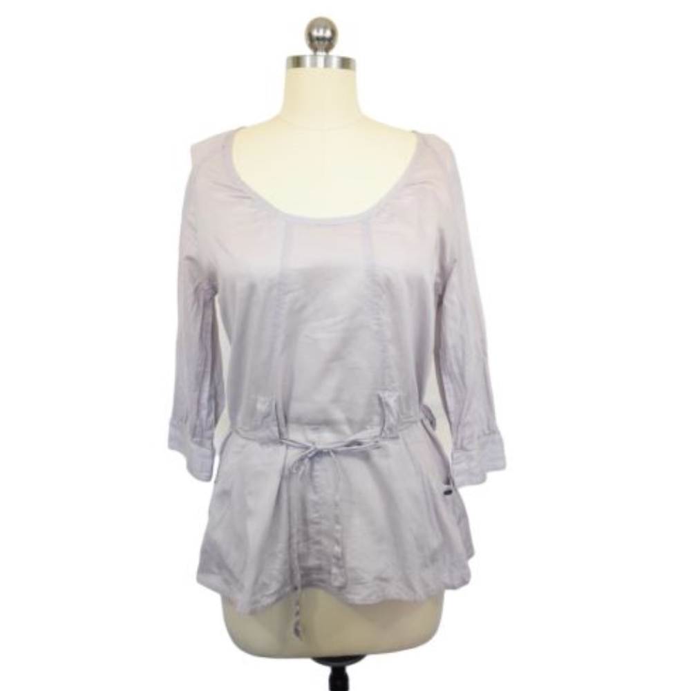Drifter Taupe Organic Cotton Blouse M